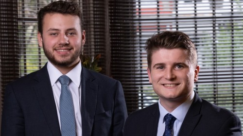 Two new faces for Garness Jones team as senior staff take university students under their wings